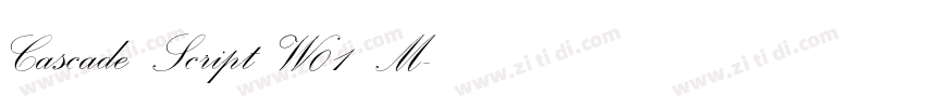 Cascade Script W01 M字体转换